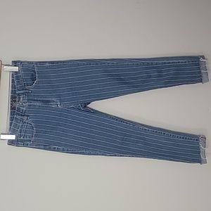 Abercrombie & Fitch Simone Pinstripped High Rise Ankle Skinny Jean Sz 27